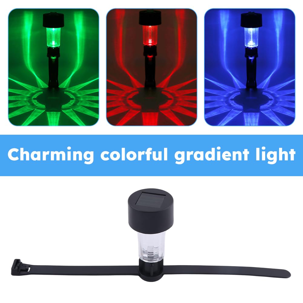 Trasylph 10PCS Solar Colorful Lights for Framed Above Ground Pools, Waterproof Swimming Pool Accessories Lights, Outdoor Yard Garden Pools Decoration Night Light