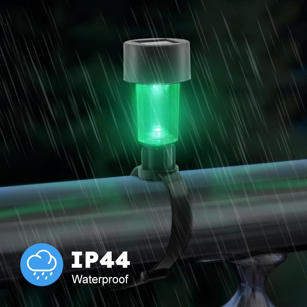 Trasylph 10PCS Solar Colorful Lights for Framed Above Ground Pools, Waterproof Swimming Pool Accessories Lights, Outdoor Yard Garden Pools Decoration Night Light