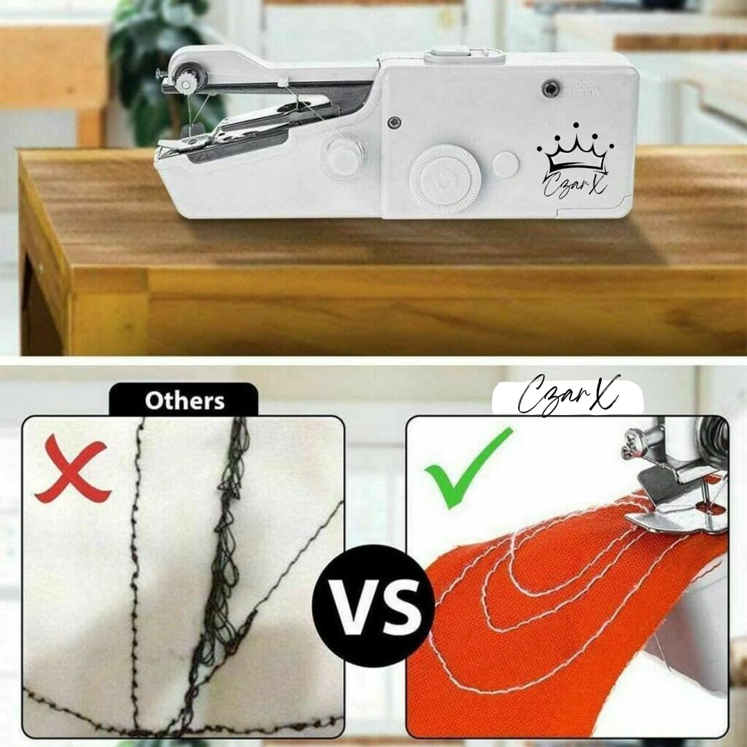 CzarX Electric Handheld Sewing Machine For Stitching|New & Improved|Mini Portable Handheld Sewing Machine For Home