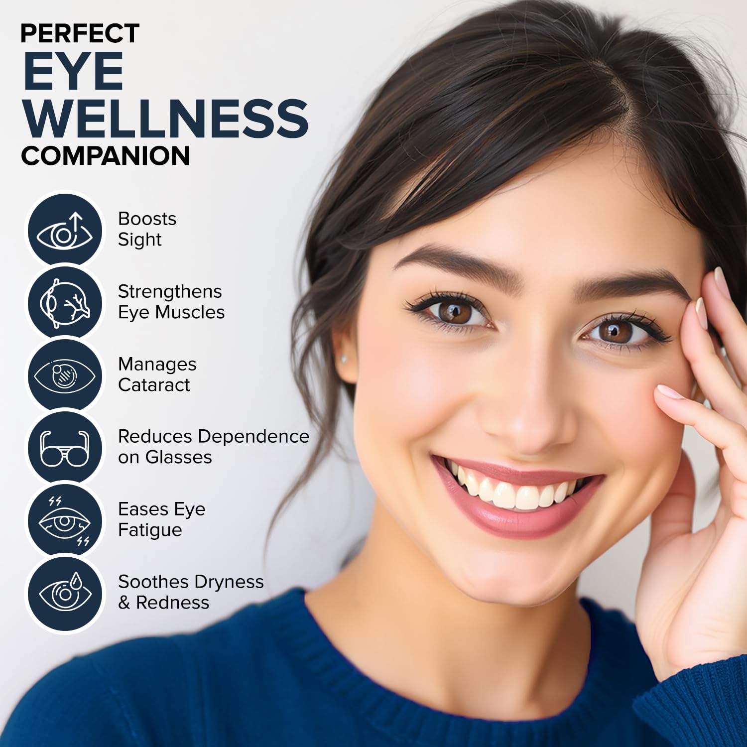 Herbal Deck Eye Sutra - Natural Eye Care Supplement for Optimal Vision and Wellness | Helps in Eye Vision Care Strain, Dryness, Redness & Itchingn