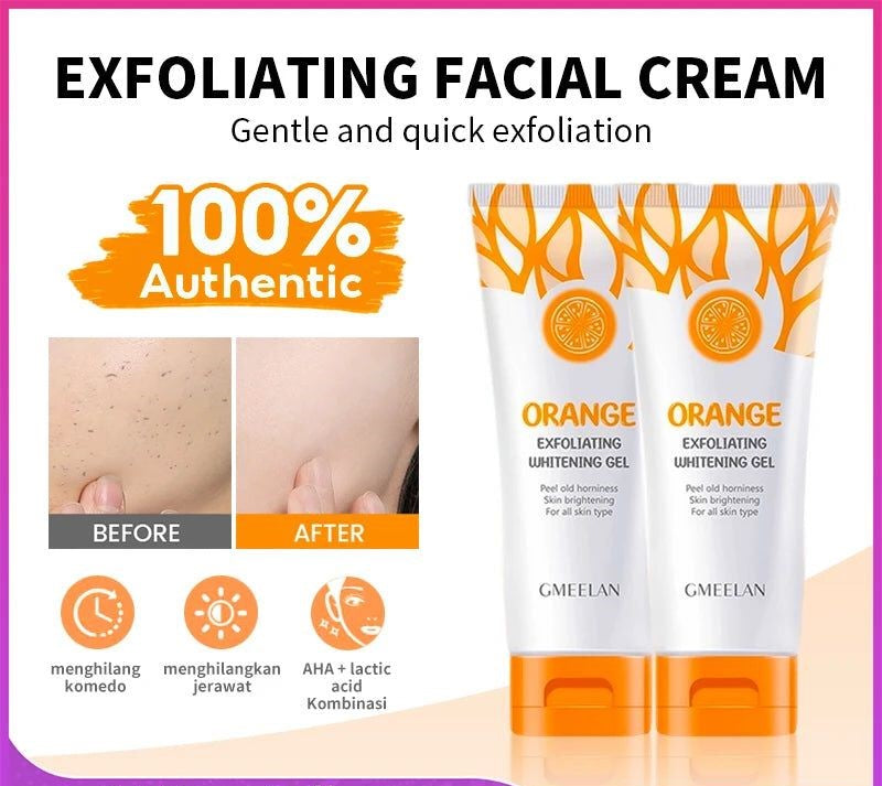 GMEELAN ORANGE EXFOLIATING GEL AND LAZY CREAM ( IMPORTED FROM SOUTH KOREA kr ) | BUY 1 GET 1 FREE | ⭐️⭐️⭐️⭐️ 4.9/5 Reviews