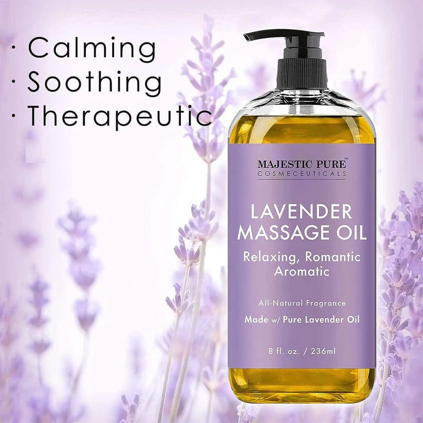 Lavender Infused Massage Oil – 100% Organic, Ideal for Sensual Body Care | BUY 1 GET 1 FREE |⭐️⭐️⭐️⭐️ 4.9/5 Reviews