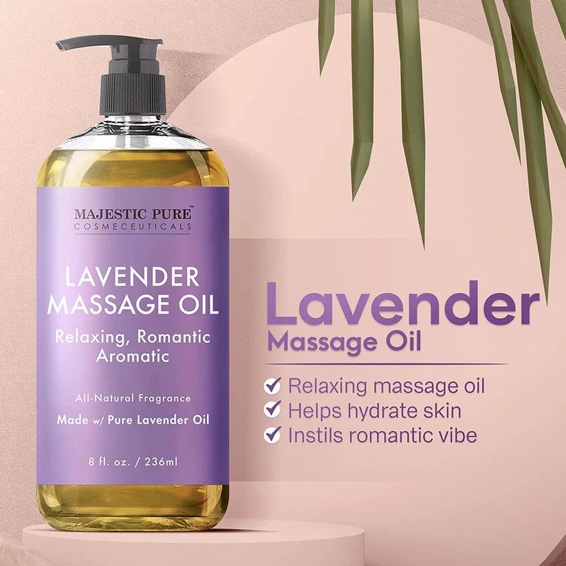 Lavender Infused Massage Oil – 100% Organic, Ideal for Sensual Body Care | BUY 1 GET 1 FREE |⭐️⭐️⭐️⭐️ 4.9/5 Reviews