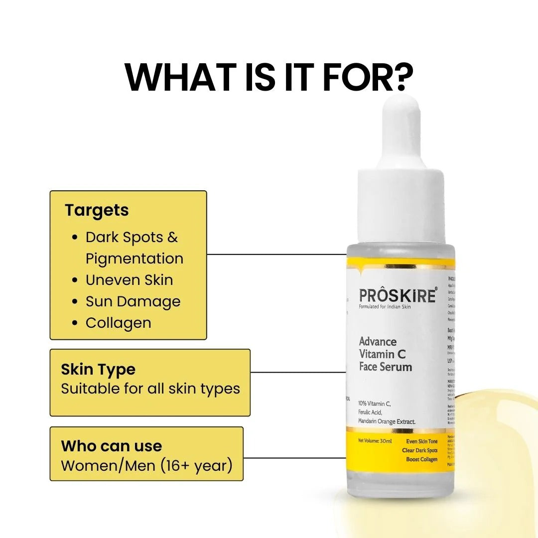 20% Advance Vitamin C Face Serum for Korean Skin 30ml | BUY 1 GET 1 FREE | ⭐️⭐️⭐️⭐️ 4.9/5 Reviews