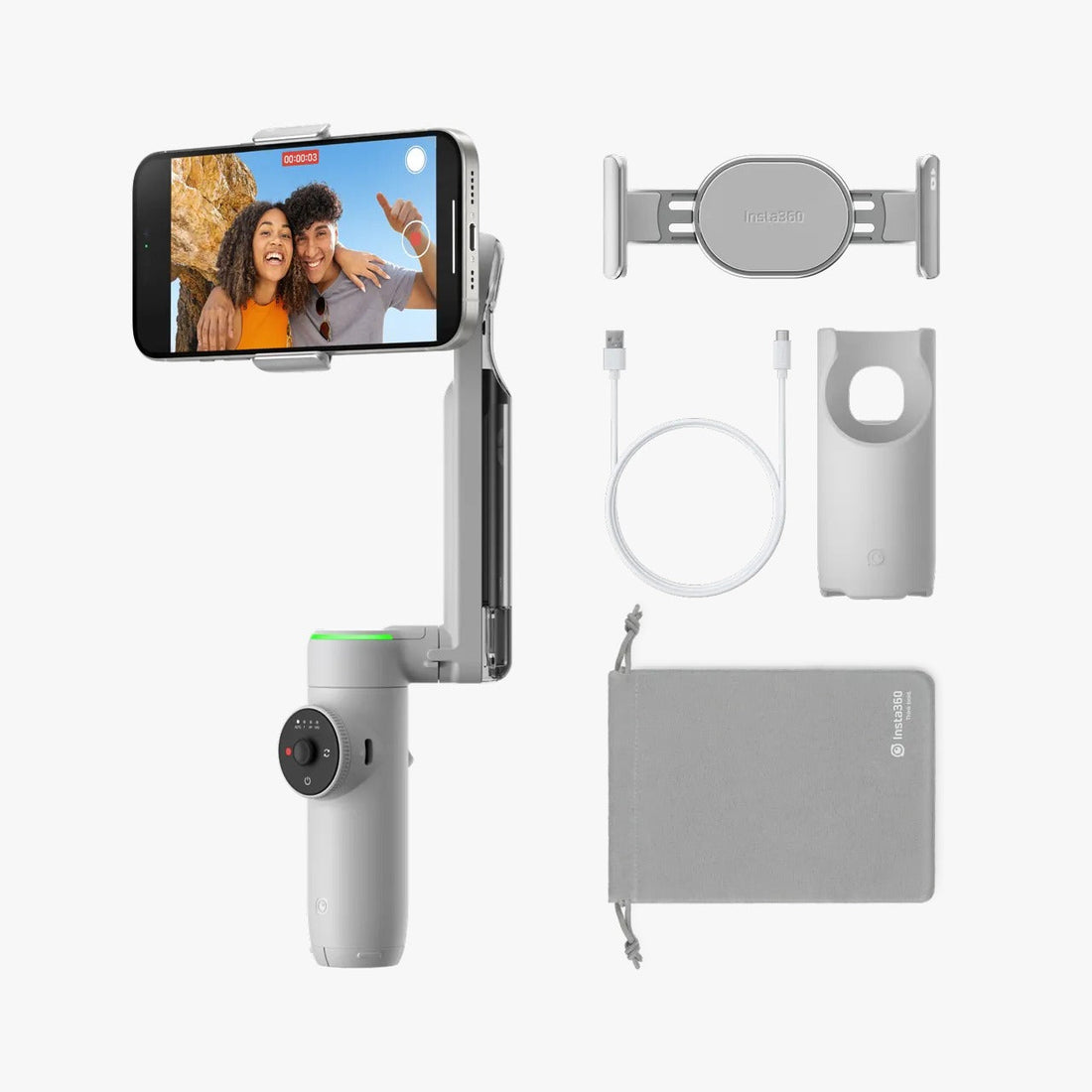 Insta 360 Flow 2.O Pro with AI Imported to USA with FDA Certificate