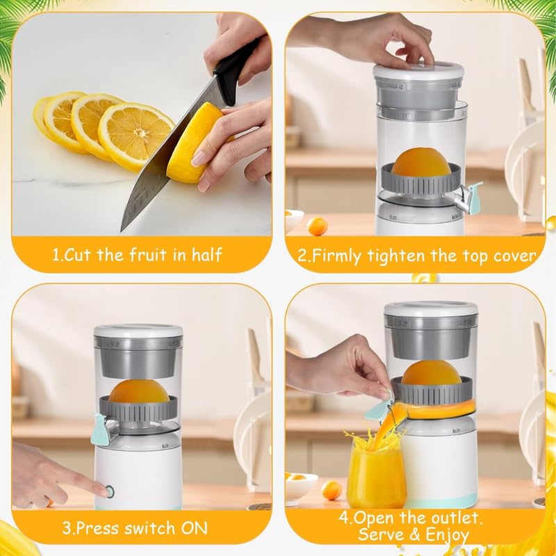 🍊 USB Rechargeable Electric Citrus Juicer – Fresh Juice Anytime, Anywhere! 🍊