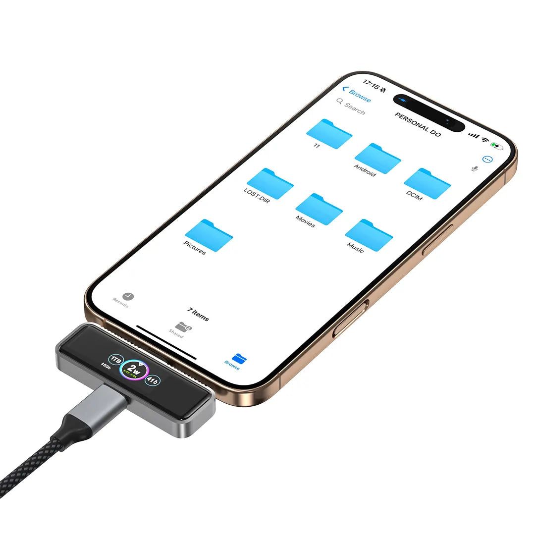 GT biTe Storage USB-C & lightning port Magnetic Extended Storage for iPhone Series