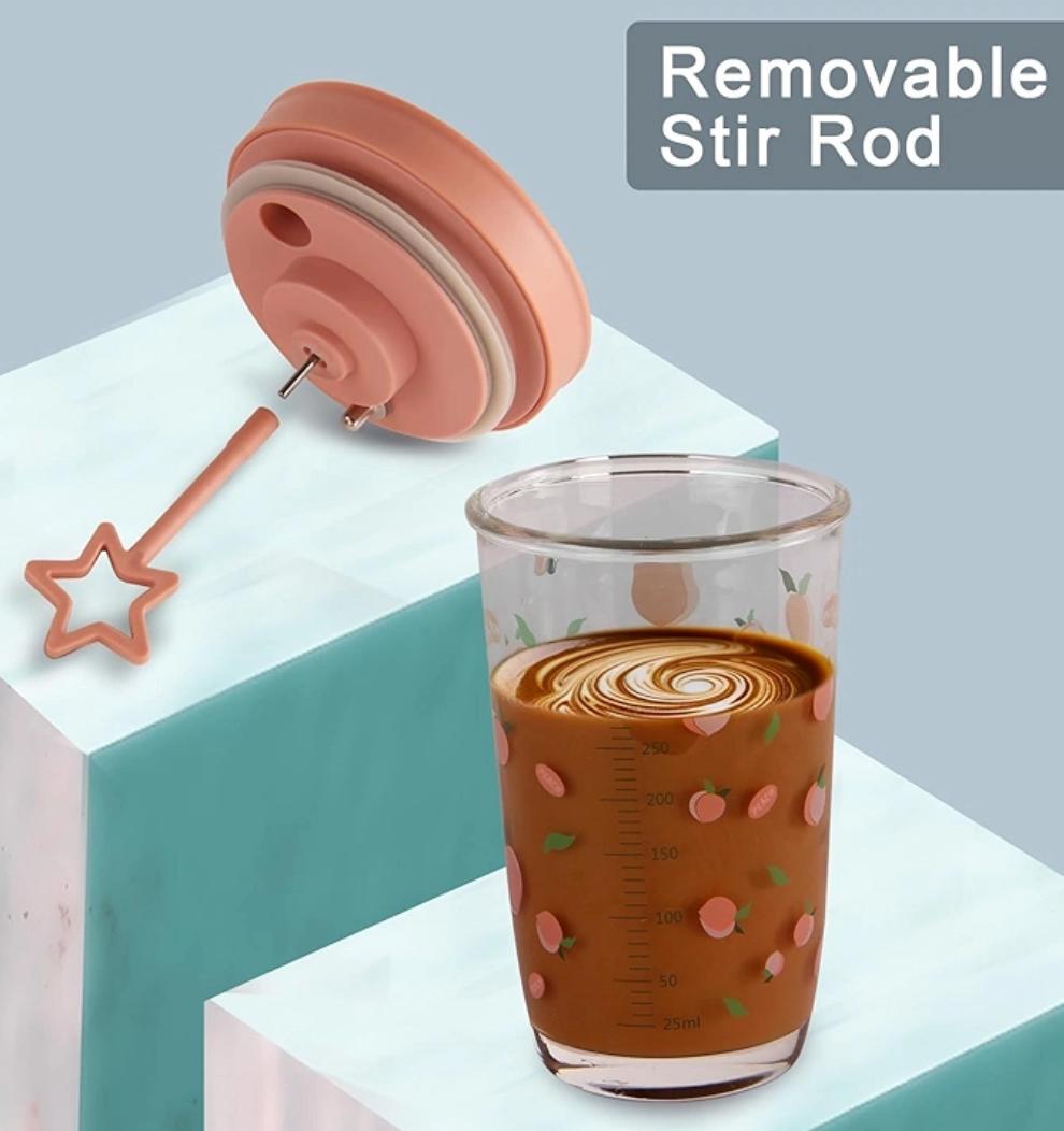 Self-Stirring Glass Sipper – Portable, Stylish, and Effortless Mixing 500ML