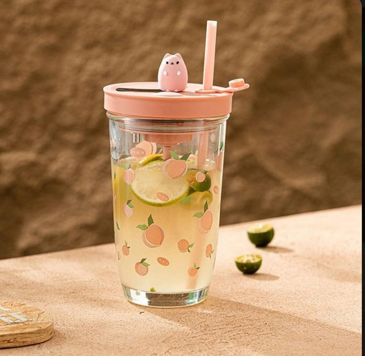 Self-Stirring Glass Sipper – Portable, Stylish, and Effortless Mixing 500ML