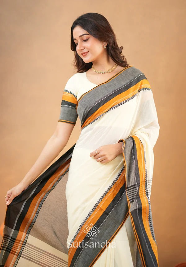 Shushree Handwoven Bliss Bengal Cotton Saree