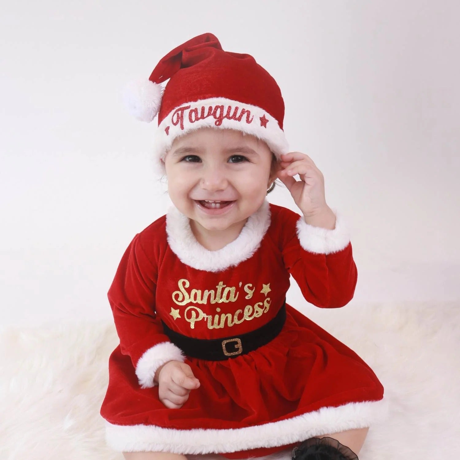 Cute Little Santa Frock Costume