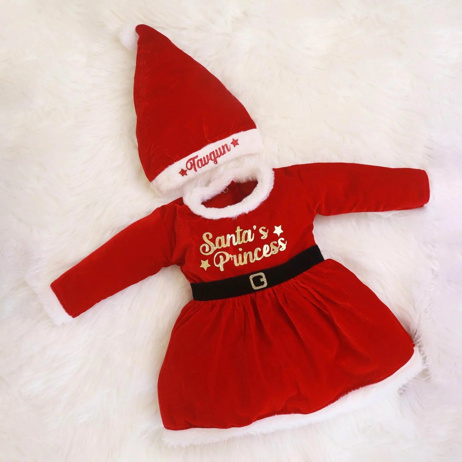 Cute Little Santa Frock Costume