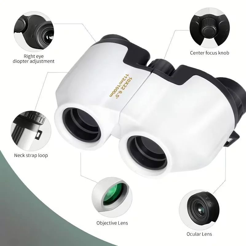 10x22 Zoom Power Compact Small Binocular