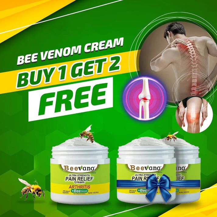 (Pack of 3) BeeTherapy™ #1 Bee Venom Pain Relief Cream | Buy 1 Get 2 Free | ⭐️⭐️⭐️⭐️ 4.9/5 Reviews
