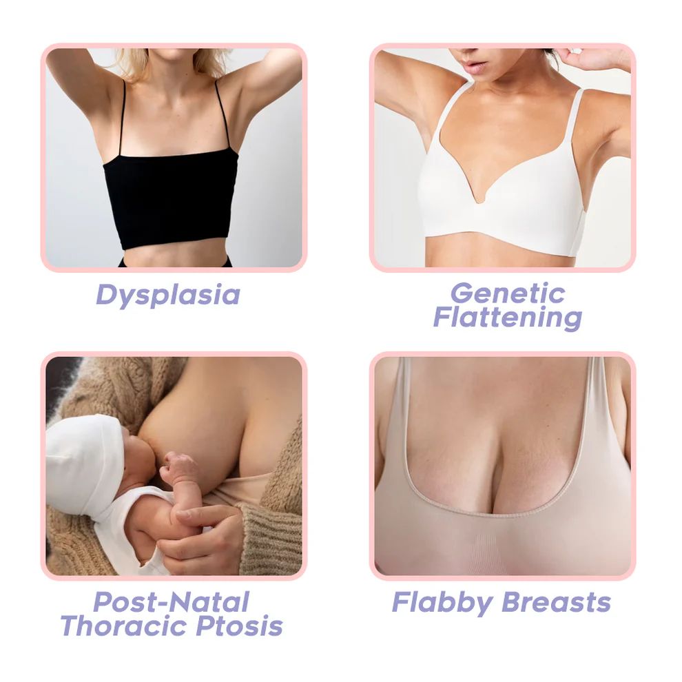 Fivfivgo™ EMS Bust Massager Bra. ( Free Size Auto Adjustment for All Sizes ) Pack of 1