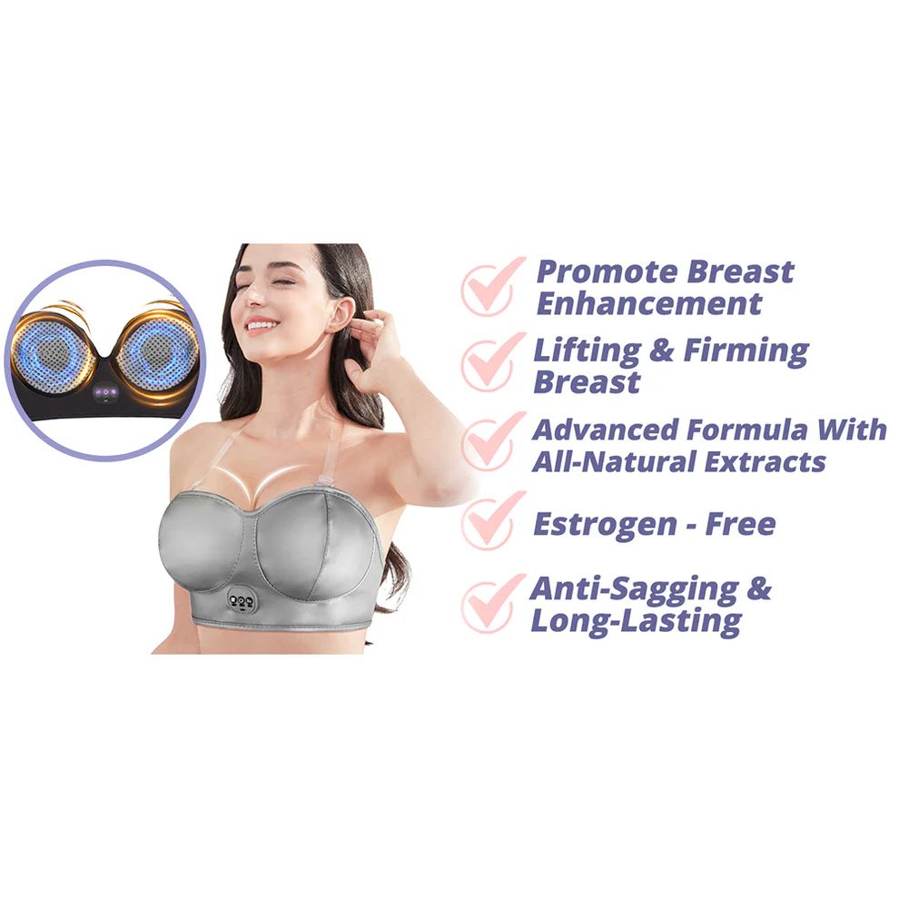 Fivfivgo™ EMS Bust Massager Bra. ( Free Size Auto Adjustment for All Sizes ) Pack of 1