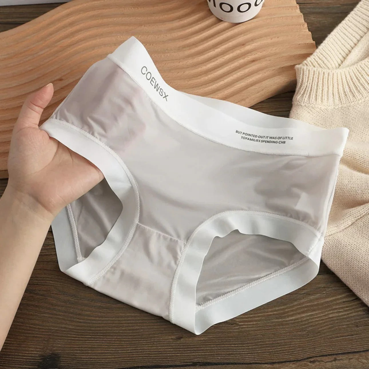 Ice Silk Ultra-Thin Breathable Seamless Womens Panties Multicolor (Pack of 5)