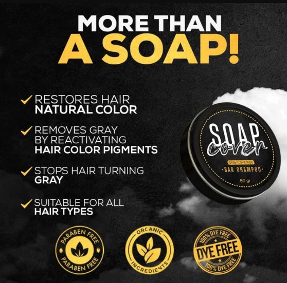 Organic Grey Reverse Shampoo Bar 🍃 | Buy 1 Get 1 Free [⭐⭐⭐⭐⭐4.9/5]