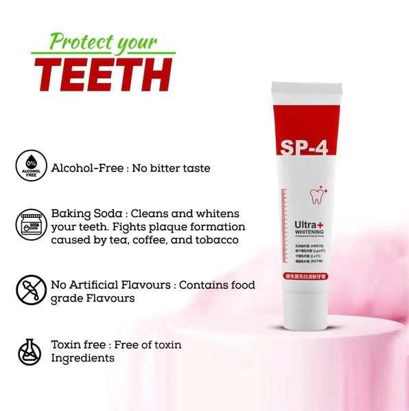 SP 4 Intensive Teeth Whitening Toothpaste ( BUY 1 GET 1 FREE ) ⭐️⭐️⭐️⭐️ 4.9/5 Reviews