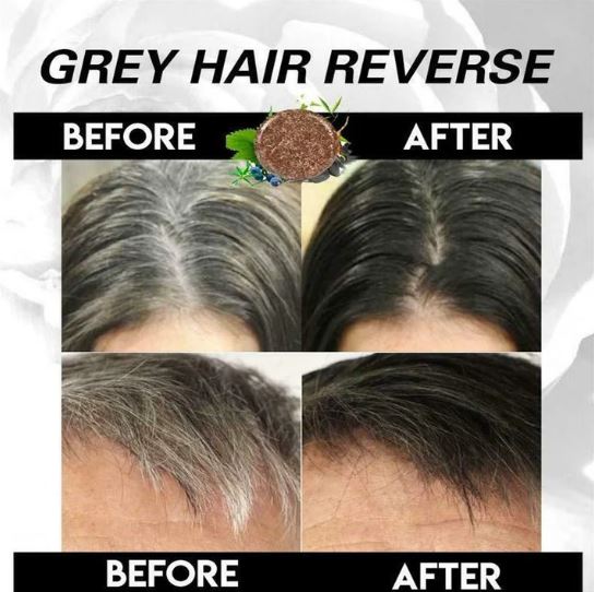 Organic Grey Reverse Shampoo Bar 🍃 | Buy 1 Get 1 Free [⭐⭐⭐⭐⭐4.9/5]