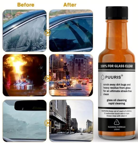 Glass Cleaning Agent Powerful Stain Remover 100ml-( BUY 1 GET 1 FREE )